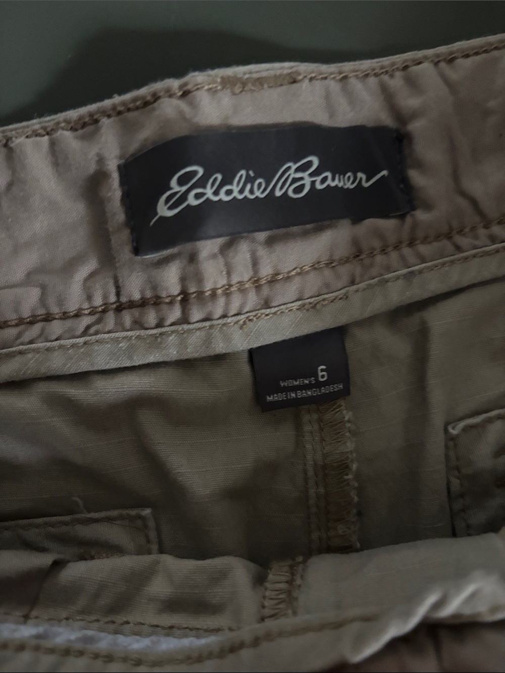 Women’s Casual Cargo Pants in Light Beige - Picture 2 of 2